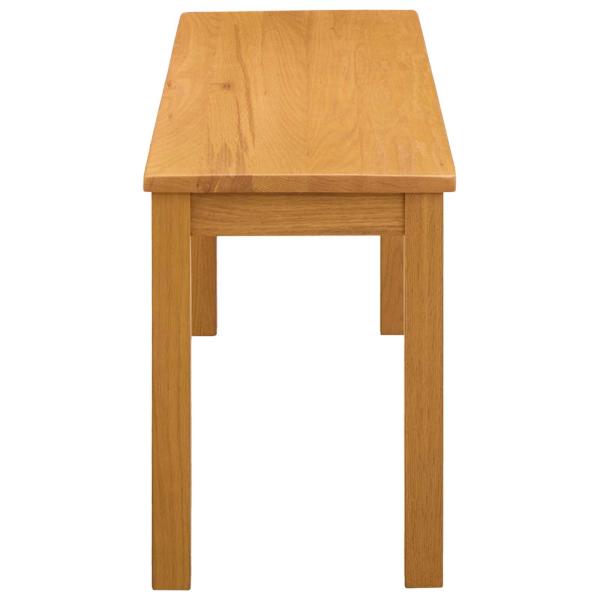 Esstischbank 95 x 32 x 45 cm Massivholz Eiche Natur