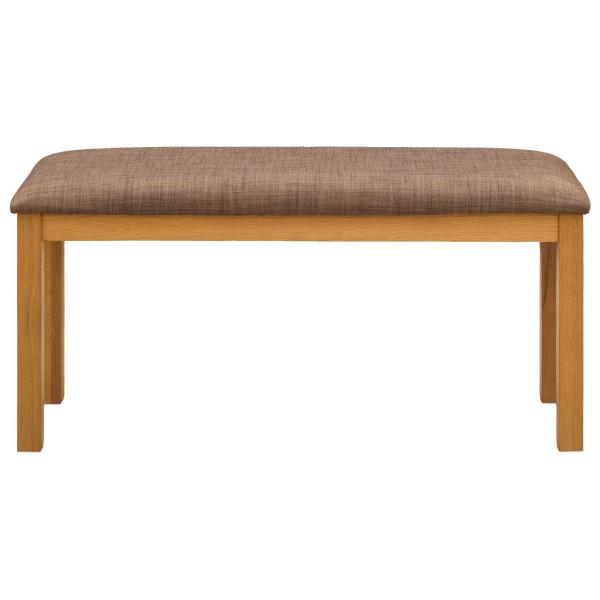 Esstischbank 95 x 32 x 45 cm Massivholz Eiche Grau