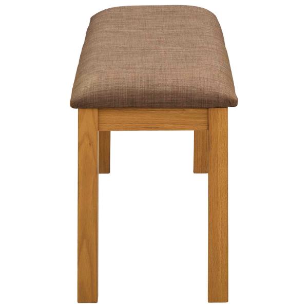 Esstischbank 95 x 32 x 45 cm Massivholz Eiche Grau