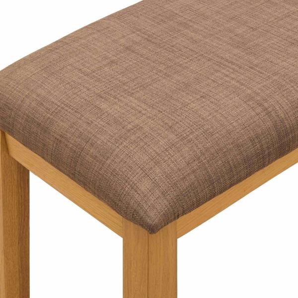 Esstischbank 95 x 32 x 45 cm Massivholz Eiche Grau