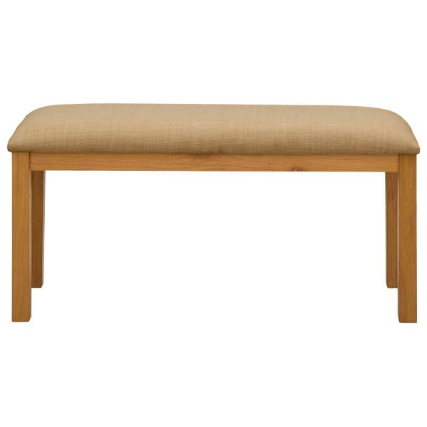 Esstischbank 95 x 32 x 45 cm Massivholz Eiche Beige