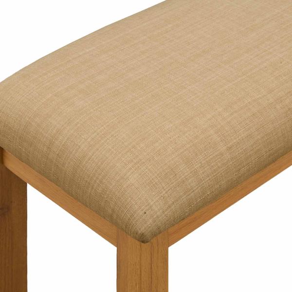 Esstischbank 95 x 32 x 45 cm Massivholz Eiche Beige
