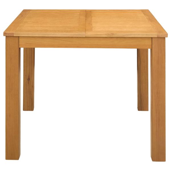 Esstisch 90 x 90 x 75 cm Massivholz Eiche Natur Quadratisch