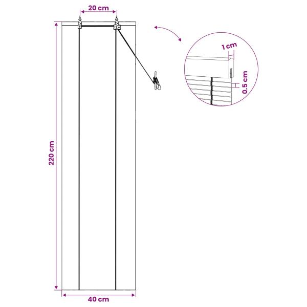 Rollo Braun 40 x 220 cm Bambus