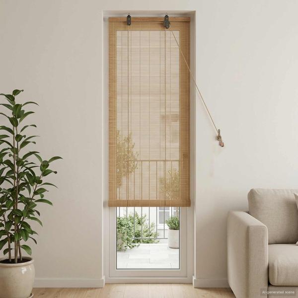 ARDEBO.de - Rollo Braun 50 x 220 cm Bambus