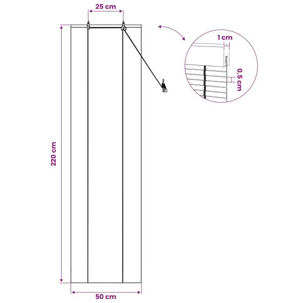Rollo Natur 50 x 220 cm Bambus