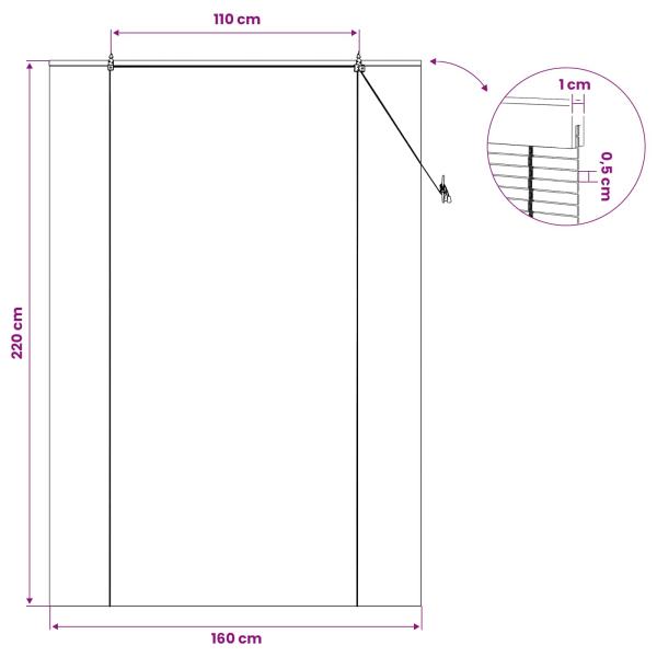Rollo Natur 160 x 220 cm Bambus