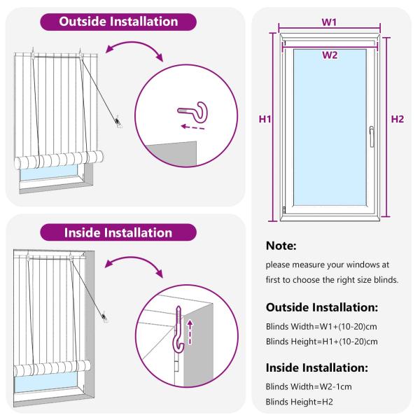 Rollo Natur 160 x 220 cm Bambus