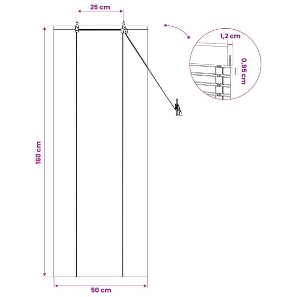 Rollo Natur 50 x 160 cm Bambus