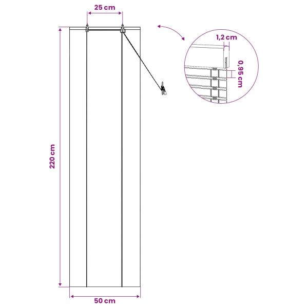 Rollo Natur 50 x 220 cm Bambus