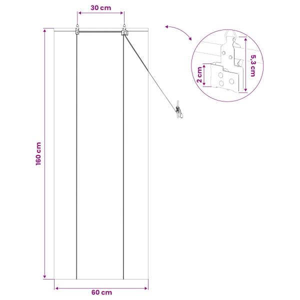 Rollo Braun 60 x 160 cm Bambus