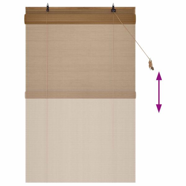 Rollo Braun 80 x 160 cm Bambus