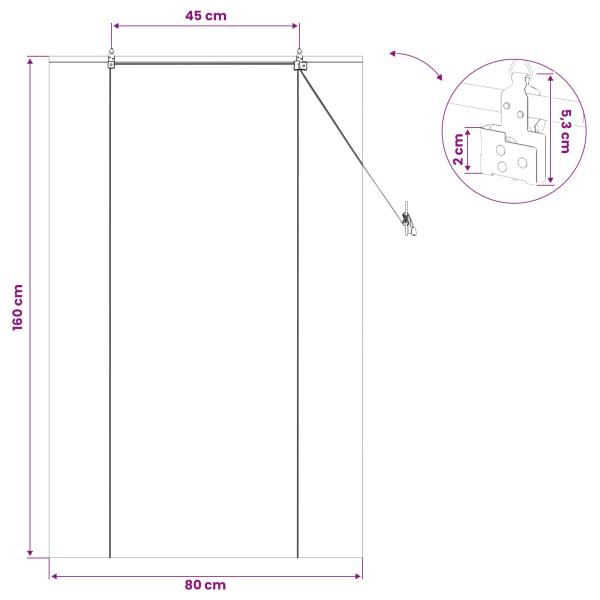 Rollo Braun 80 x 160 cm Bambus