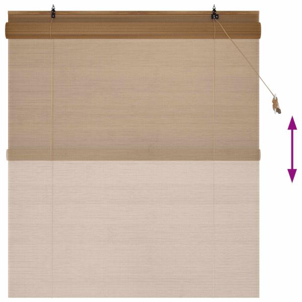 Rollo Braun 140 x 160 cm Bambus