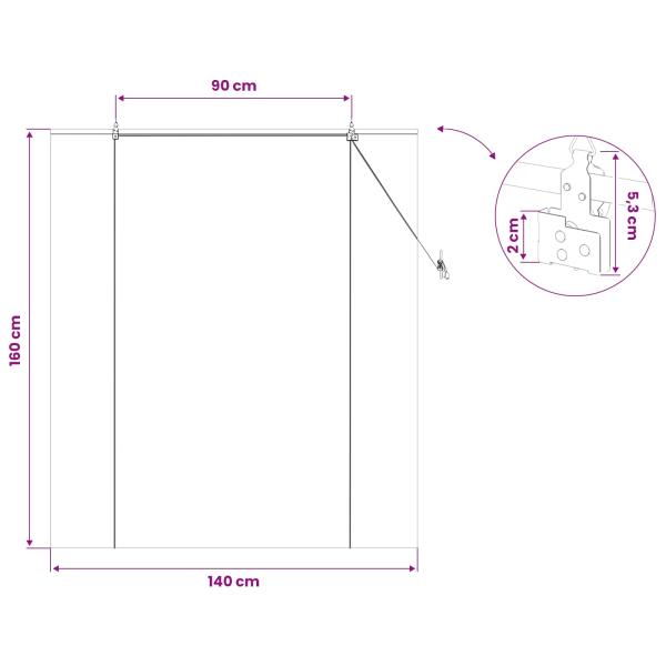 Rollo Braun 140 x 160 cm Bambus
