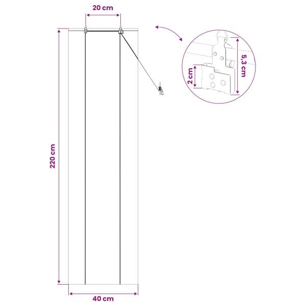 Rollo Braun 40 x 220 cm Bambus