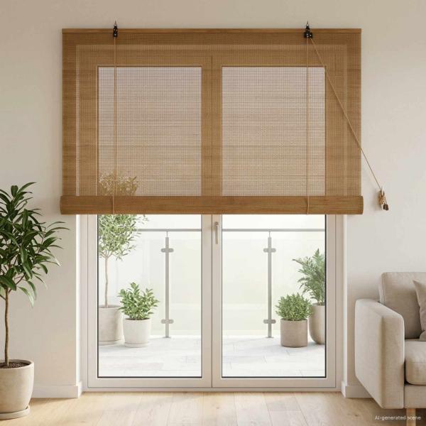 ARDEBO.de - Rollo Braun 150 x 220 cm Bambus