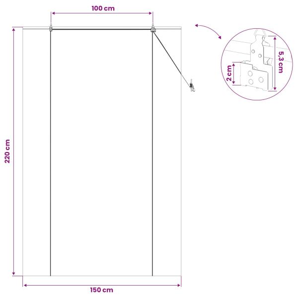 Rollo Braun 150 x 220 cm Bambus
