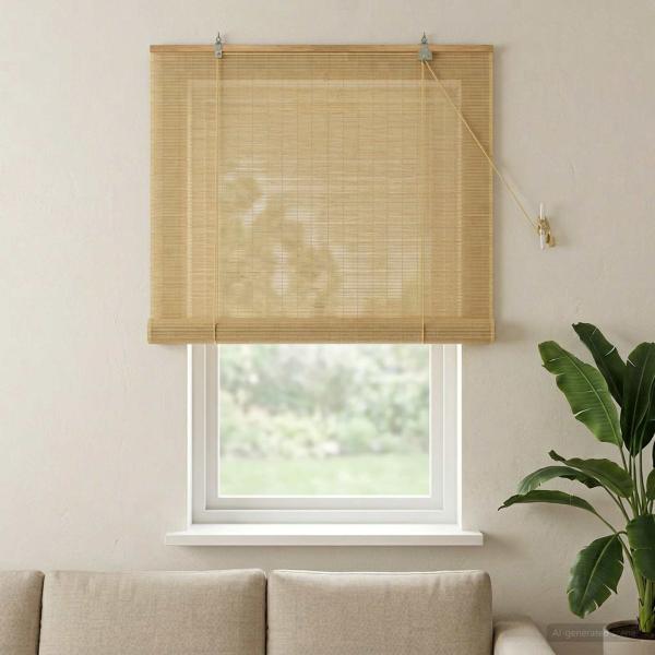 ARDEBO.de - Rollo Natur 100 x 160 cm Bambus