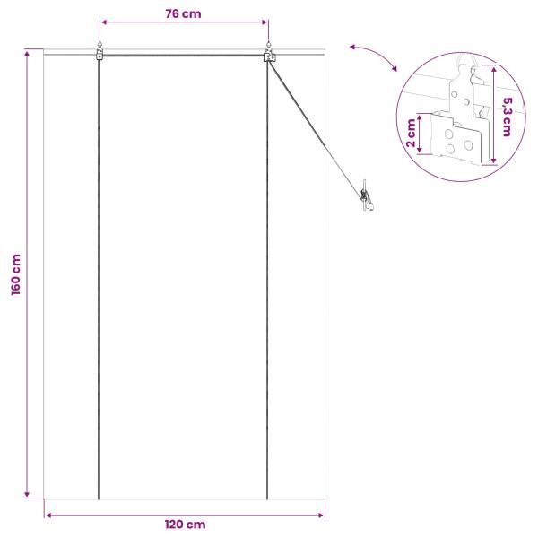 Rollo Natur 120 x 160 cm Bambus