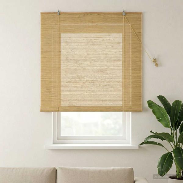 ARDEBO.de - Rollo Natur 130 x 160 cm Bambus