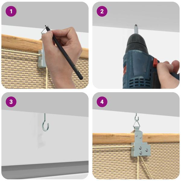 Rollo Natur 60 x 220 cm Bambus
