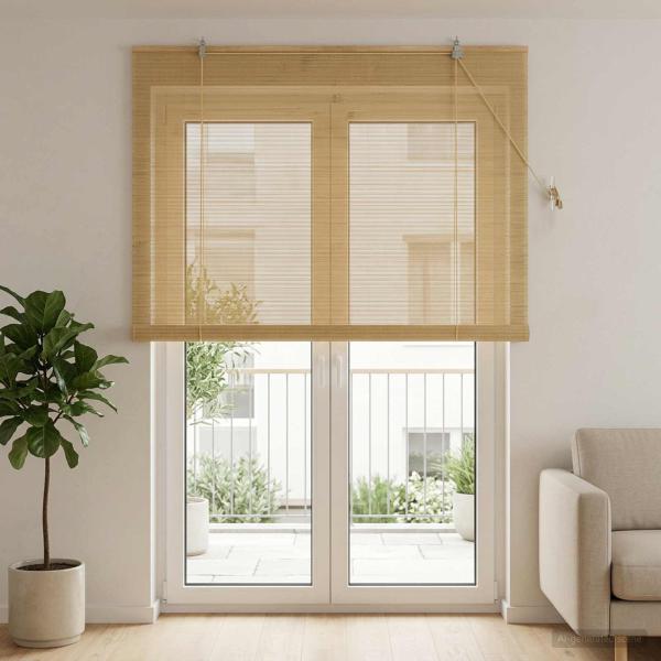 ARDEBO.de - Rollo Natur 150 x 220 cm Bambus