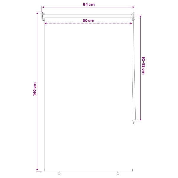 Außen-Rollos mit UV-Schutz Creme 65 x 140 cm (B x H) Polyester