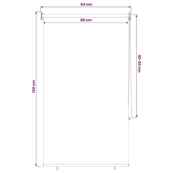 Außen-Rollos mit UV-Schutz Creme 85 x 140 cm (B x H) Polyester