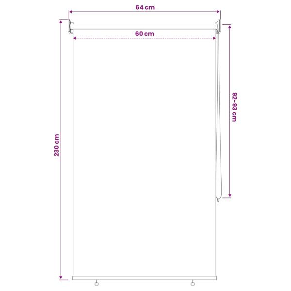 Außen-Rollos mit UV-Schutz Creme 85 x 230 cm (B x H) Polyester