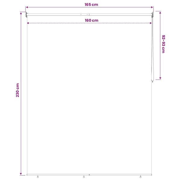 Außen-Rollos mit UV-Schutz Creme 165 x 230 cm (B x H) Polyester