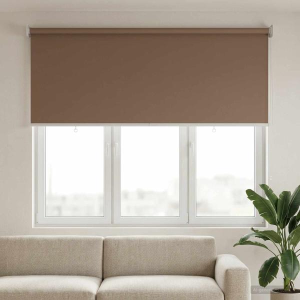 Außen-Rollos mit UV-Schutz Taupe 145 x 140 cm (B x H) Polyester