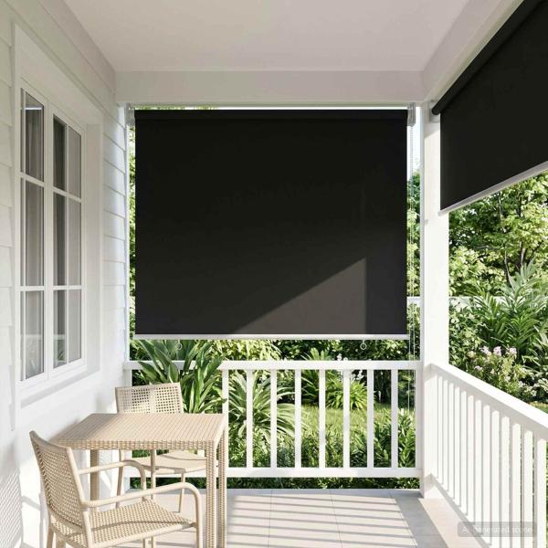 ARDEBO.de - Außen-Rollos mit UV-Schutz Anthrazit 85 x 140 cm (B x H)