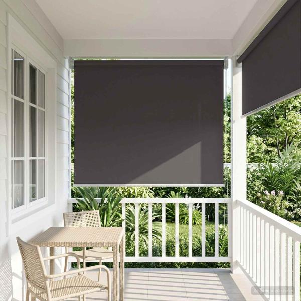 ARDEBO.de - Außen-Rollos mit UV-Schutz Anthrazit 100 x 230 cm (B x H)
