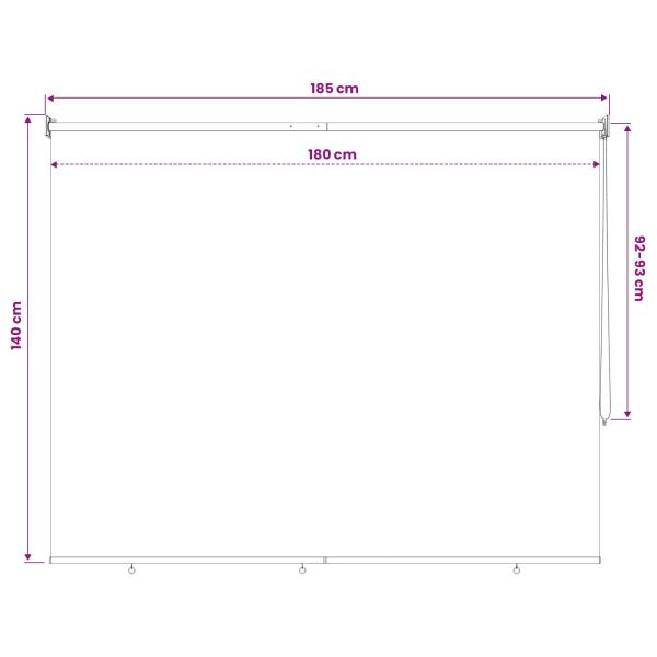 Außen-Rollos mit UV-Schutz Anthrazit 185 x 140 cm (B x H)
