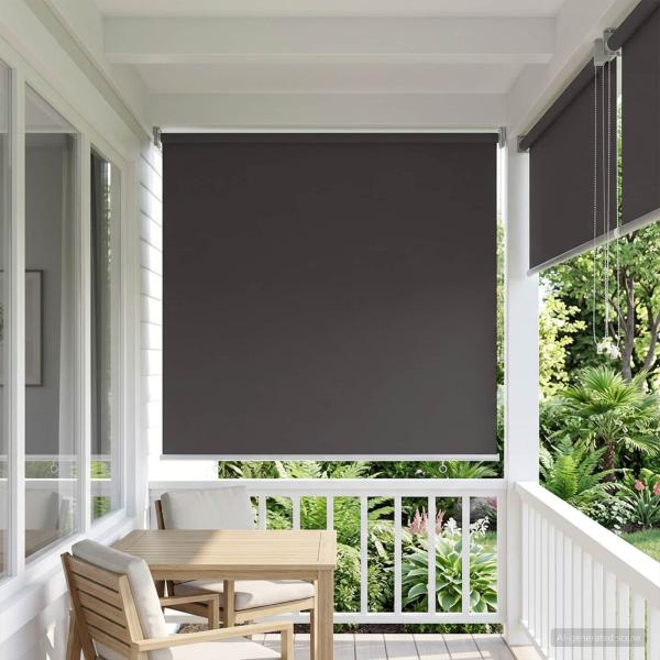 ARDEBO.de - Außen-Rollos mit UV-Schutz Anthrazit 100 x 230 cm (B x H)