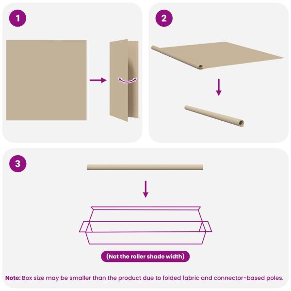 Außen-Rollos mit UV-Schutz Beige 125 x 140 cm (B x H) Polyester
