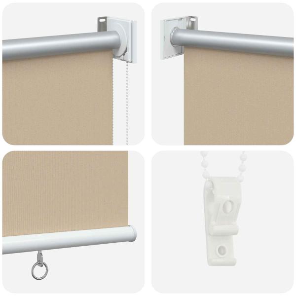 Außen-Rollos mit UV-Schutz Beige 100 x 230 cm (B x H) Polyester