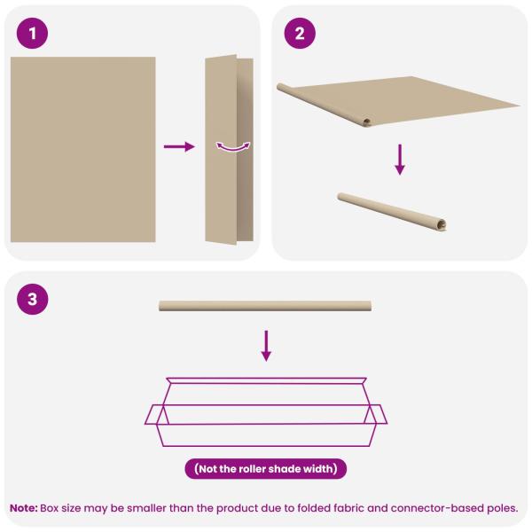 Außen-Rollos mit UV-Schutz Beige 185 x 140 cm (B x H) Polyester