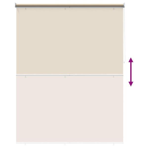 Außen-Rollos mit UV-Schutz Beige 185 x 140 cm (B x H) Polyester