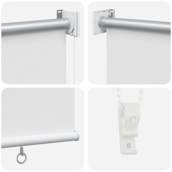 Außen-Rollos mit UV-Schutz Weiß 100 x 230 cm (B x H) Polyester