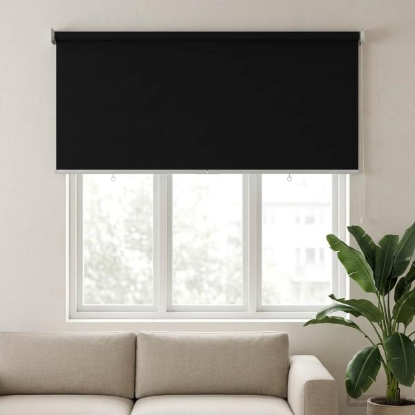 Außen-Rollos mit UV-Schutz Schwarz 125 x 140 cm (B x H)