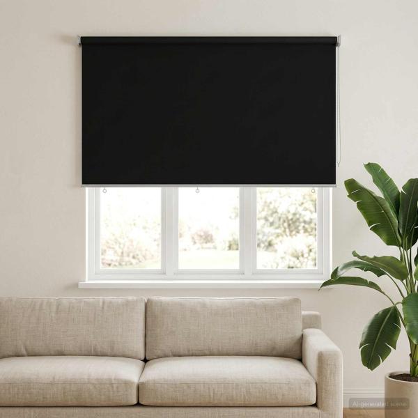 Außen-Rollos mit UV-Schutz Schwarz 205 x 140 cm (B x H)