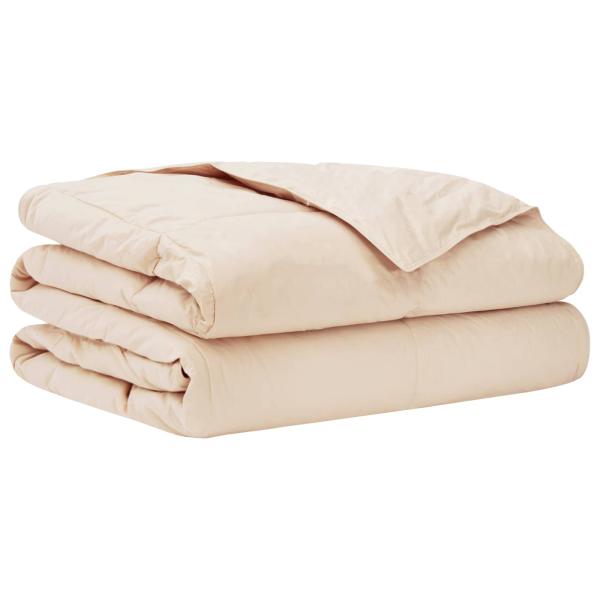 Sommerdecke Beige 220 x 240 cm 100% natürlicher Kapok