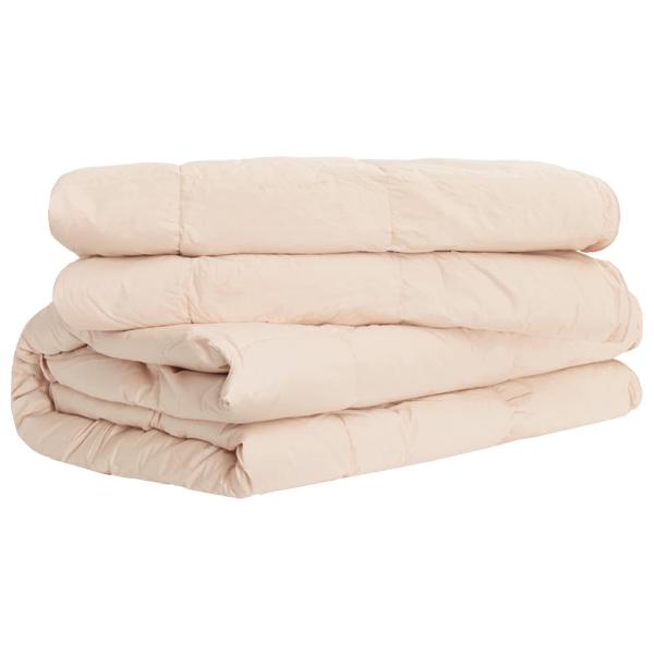 Bettdecke 220 x 260 cm Für alle Jahreszeiten Kapokfaser Beige