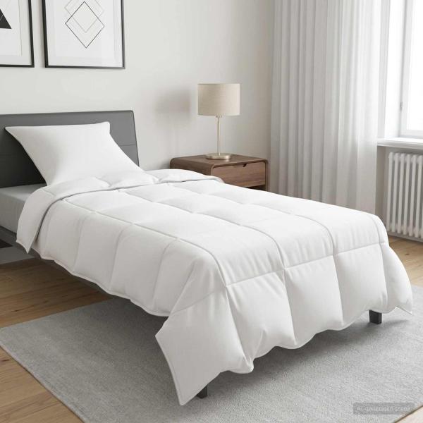 ARDEBO.de - Duvet- und Kopfkissen-Set 155 x 200 cm Winter 350 gsm Weiß
