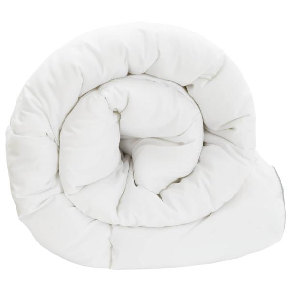 Duvet- und Kopfkissen-Set Weiß 200 x 200 cm Bambusfaser