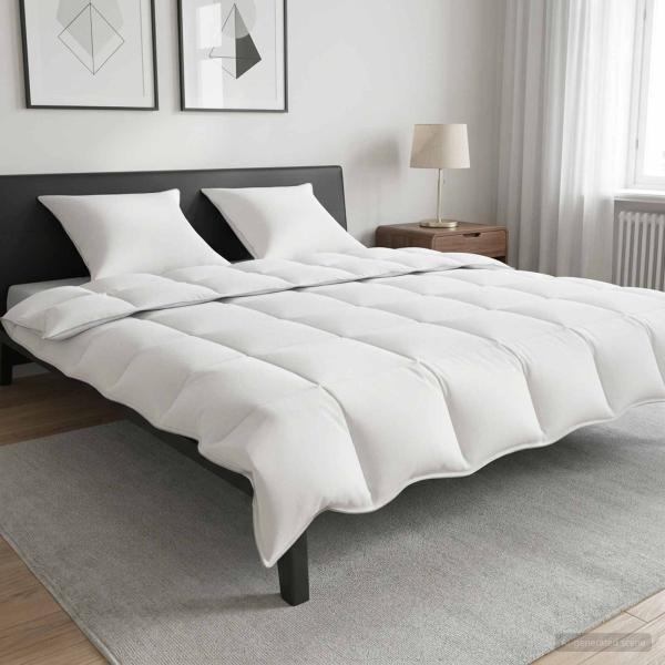 ARDEBO.de - Sommerdecke 200 x 200 cm Sommer 150 gsm Bambusfaser Weiß