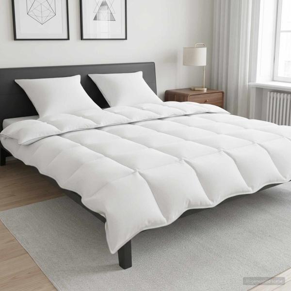 ARDEBO.de - Winterbettdecke Weiß 260 x 220 cm Bambus