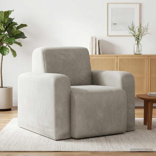 ARDEBO.de - Sessel Creme Samt